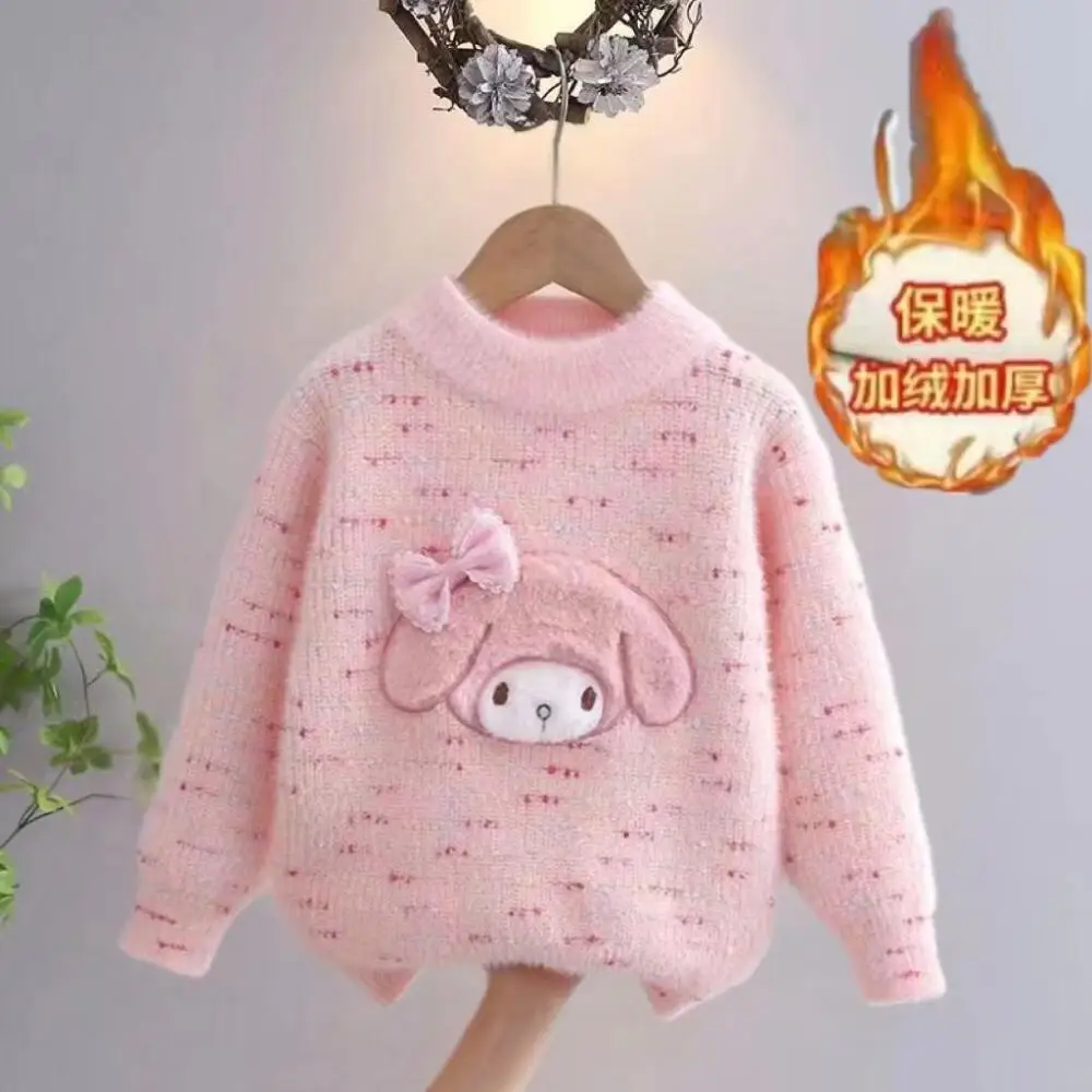 

Sanrio Kuromi Korean Children's Clothes My Melody 2025Kids Sweater Autumn Winter Warm Pullover Top Jersey Clothing Christmas