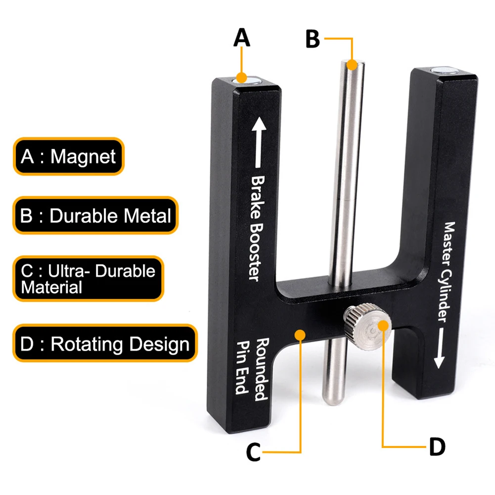 

Brake Booster Push Rod Adjustment Tool Alloy Master Cylinder Push Rod Length Gauge Brake Adjustment Tool
