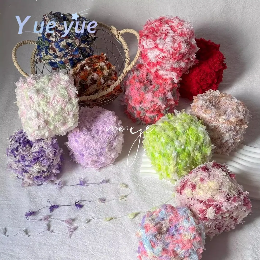 50g Segmented Dyed Fishtail Yarn, Special Yarn Yarn, Hand Mixed Thread, Scarf and Bag Thread, Handmade DIY Crochet Thread