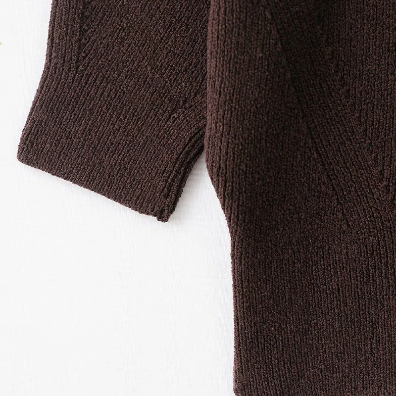 Willshela moda feminina café recortado pulôver de malha camisola vintage o-pescoço manga curta feminino chique senhora topos