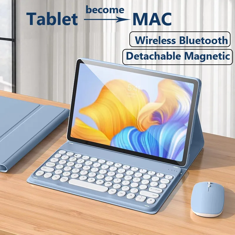 

Case for Vivo Pad5e 2025 12.1 Inch SE 12.3" Pad5 Pro 13" Pad3 Pro 3 12.1 Inch Wireless Flip PU Leather Bluetooth KeyBoard Mouse