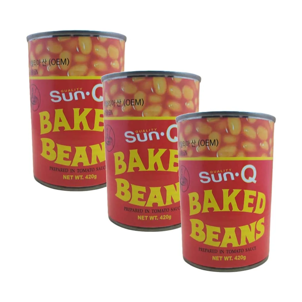 Frijoles horneados Sunkyu 420g*3, frijoles horneados para ingredientes Budae Jjigae (picado)