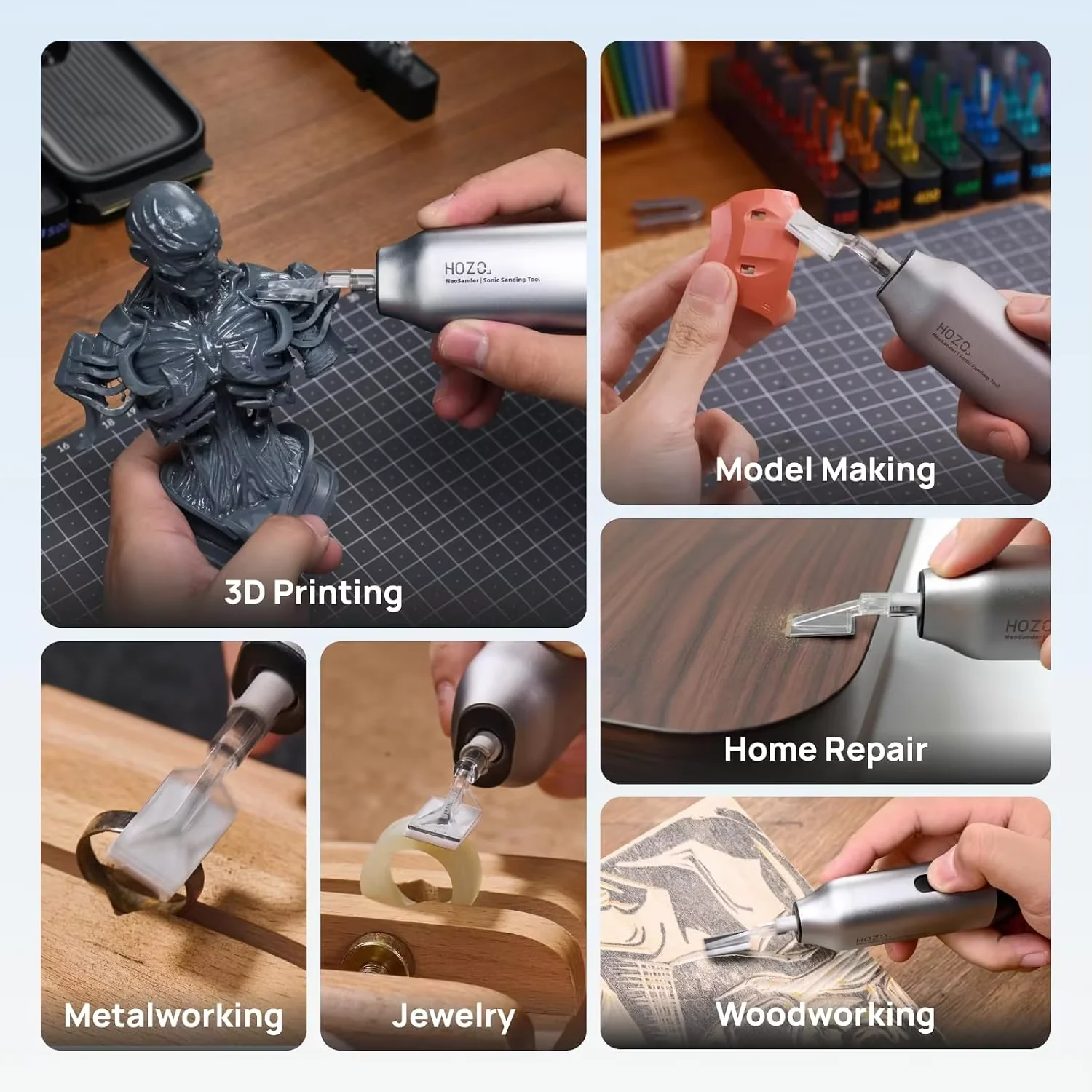 HOZO NeoBlade NeoSander Optional Ultrasonic Cutting Or Electric Sanding Pen Rechargeable For Phone Maintenance DIY Craft Work