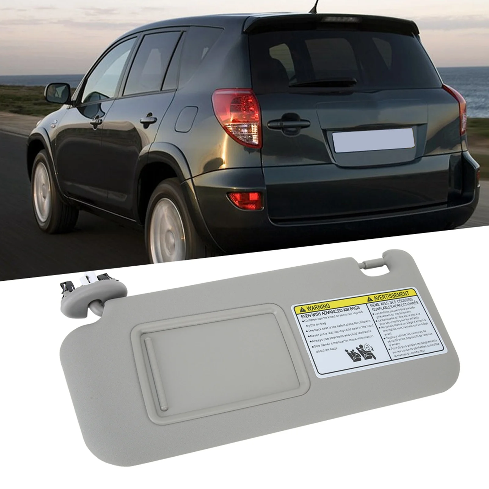 

Детали для автомобилей и грузовиков Солнцезащитный козырек на окно автомобиля Солнцезащитный козырек на левую сторону водителя 74320‐42501-B2 Подходит для 2006–2009 гг. Серый