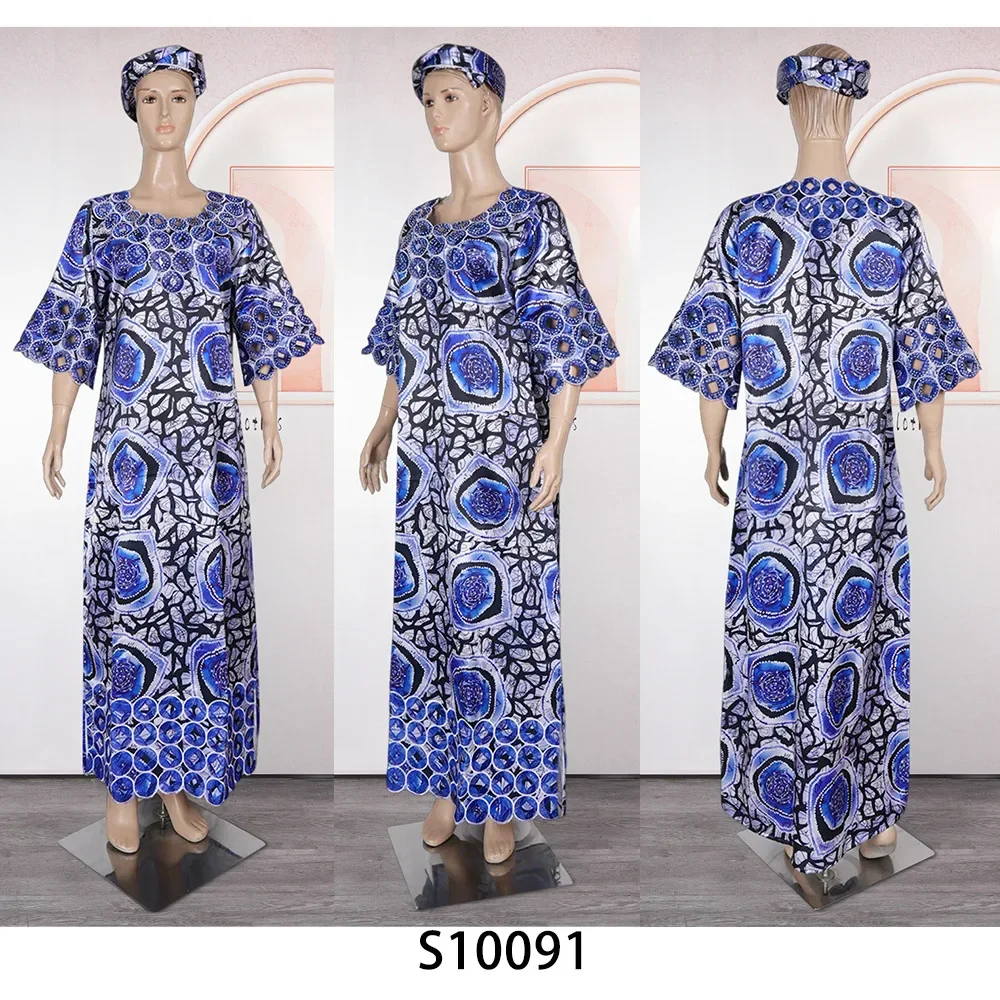 

African Dresses for Women Traditional Africa Clothing Dashiki Ankara Outfits Gown Abayas Robe 2024 Muslim Kaftan Maxi Long Dress