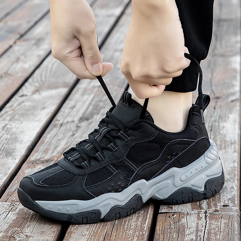 

Men's breathable four season outdoor casual speed runing shoes wear-resistant sneakers soft-sole comfortable racing sports shoes