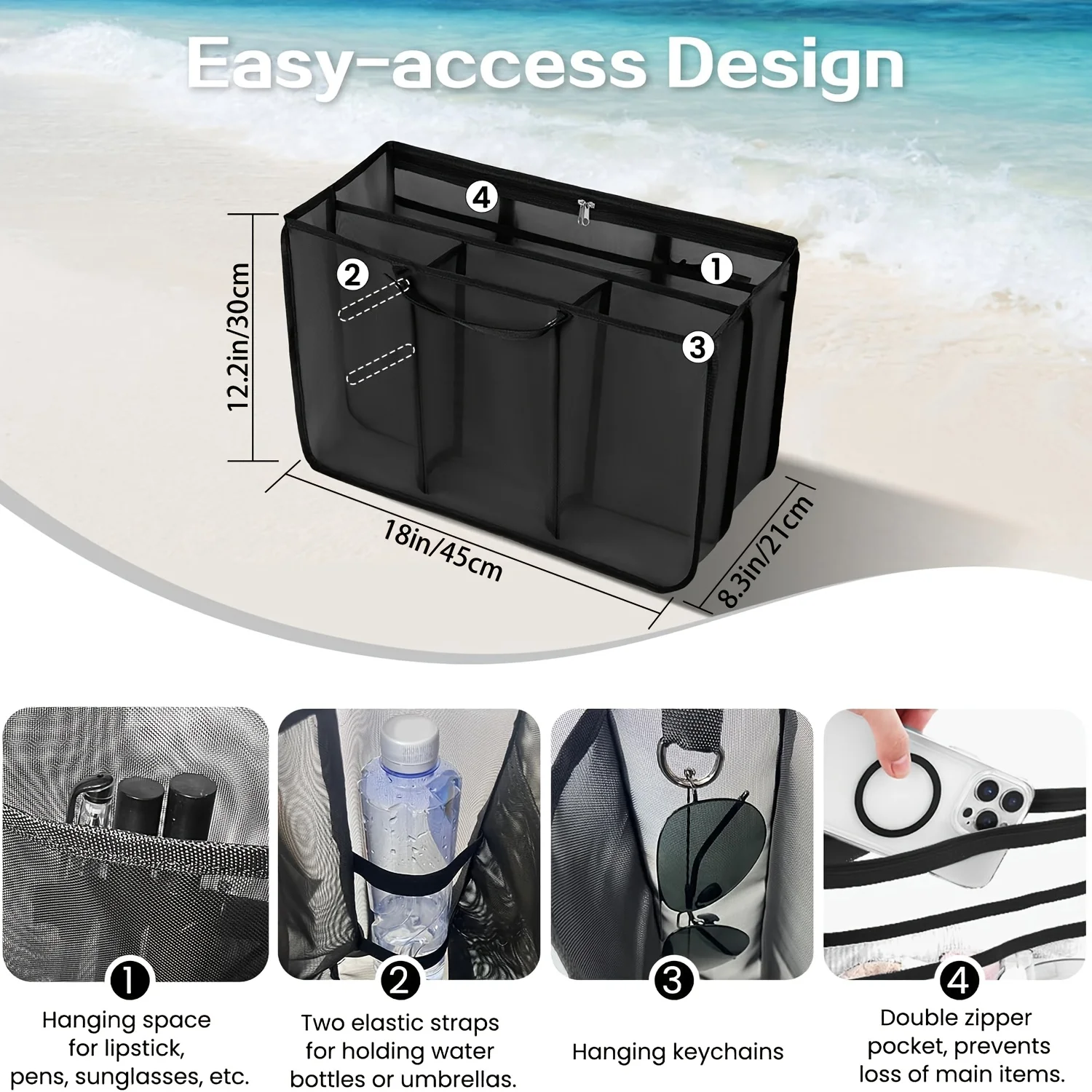 Легкая сетчатая сумка-органайз – обзор и цена Backpack Insert Organizer