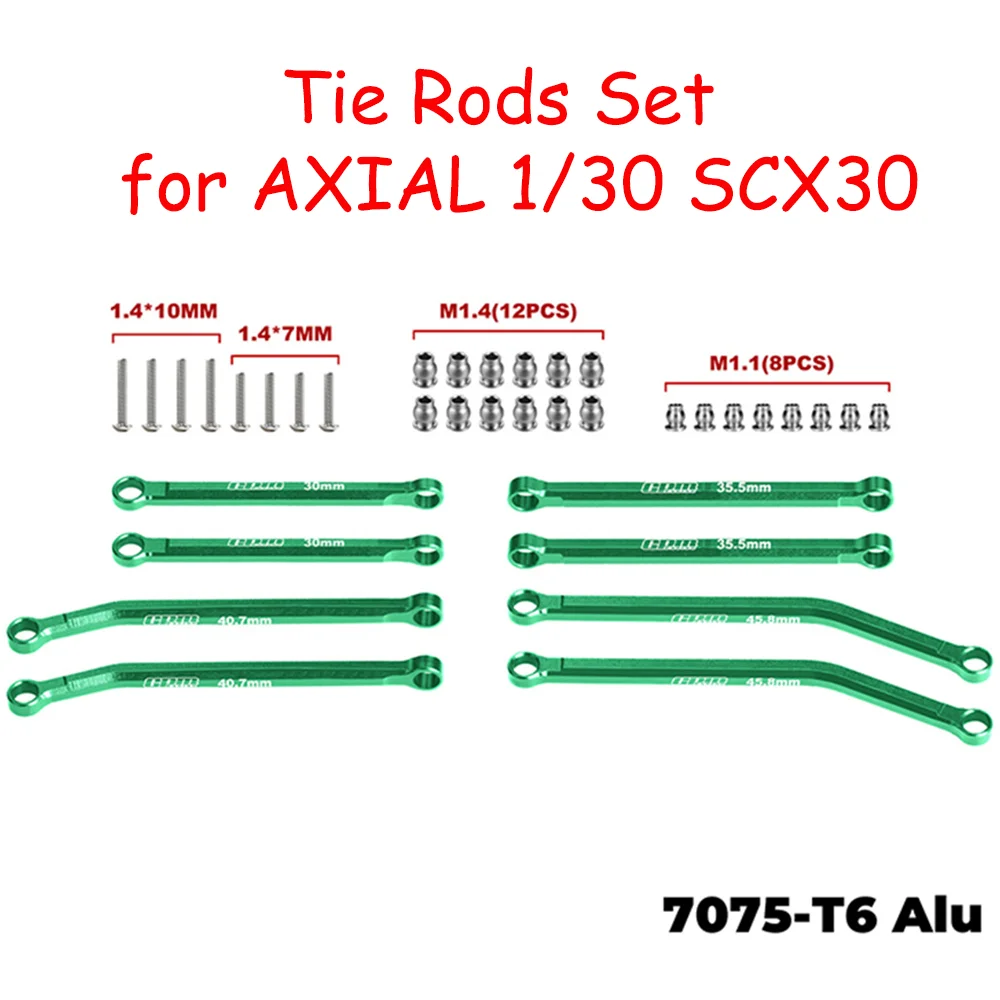 

Tie Rods Set for AXIAL 1/30 SCX30 High-Clearance Aluminum 7075 Front and Rear Control Arms Accessories