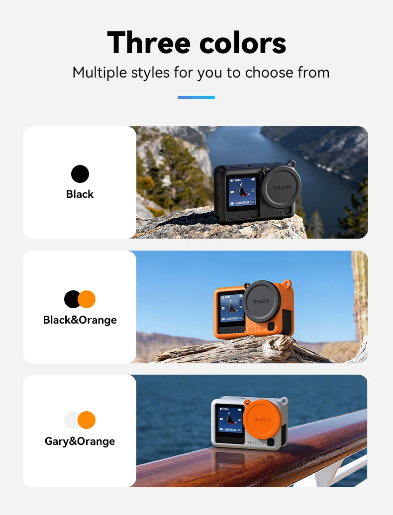 TELESIN Silikon Schutzhülle Für DJI OSMO Action 6 Objektiv Kappe Kamera Drop Proof Fall Für DJI Action 6 – Detail 3