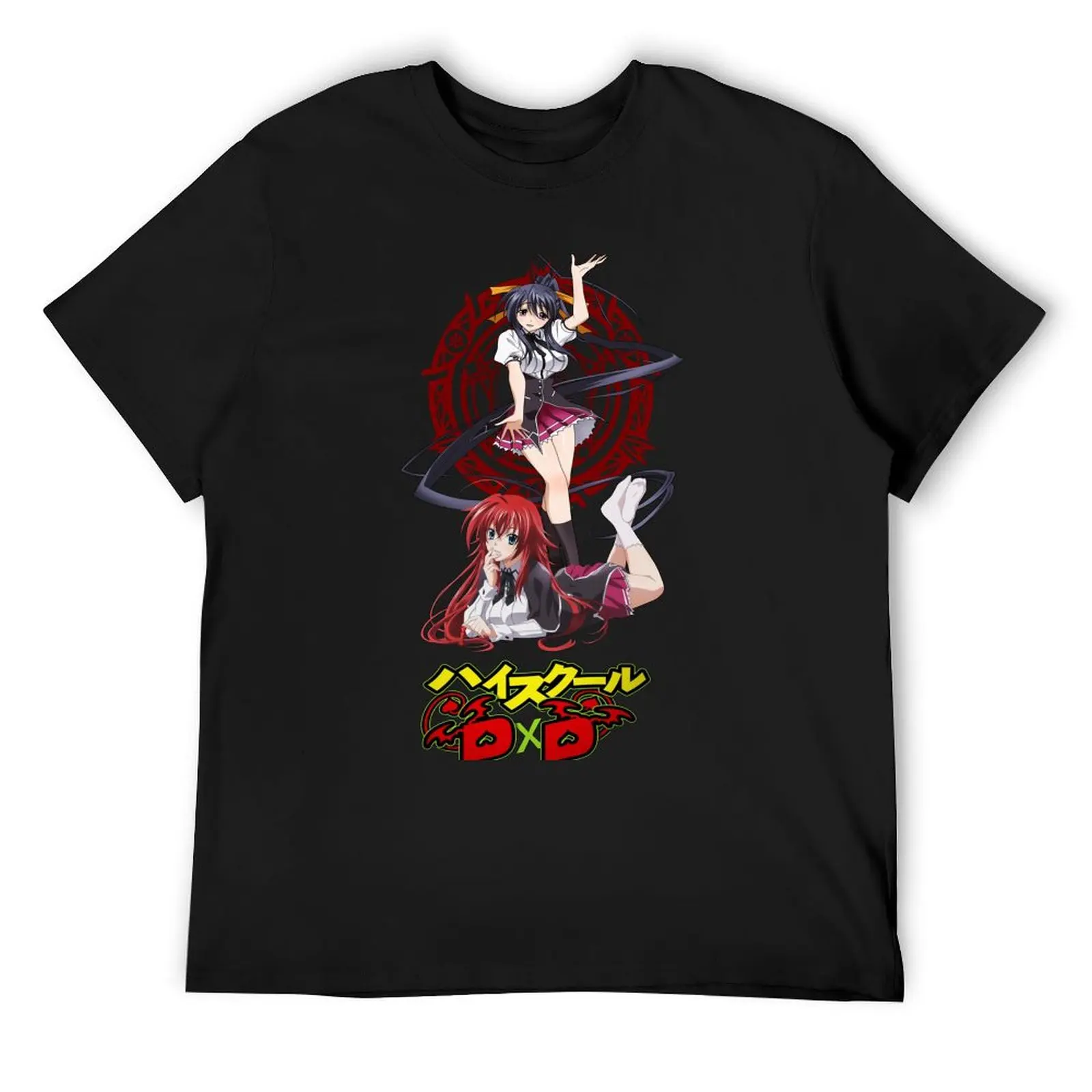 

Футболка Highschool DxD Rias & Akeno, корейская модная футболка с графикой, футболка большого размера, мужская дизайнерская футболка