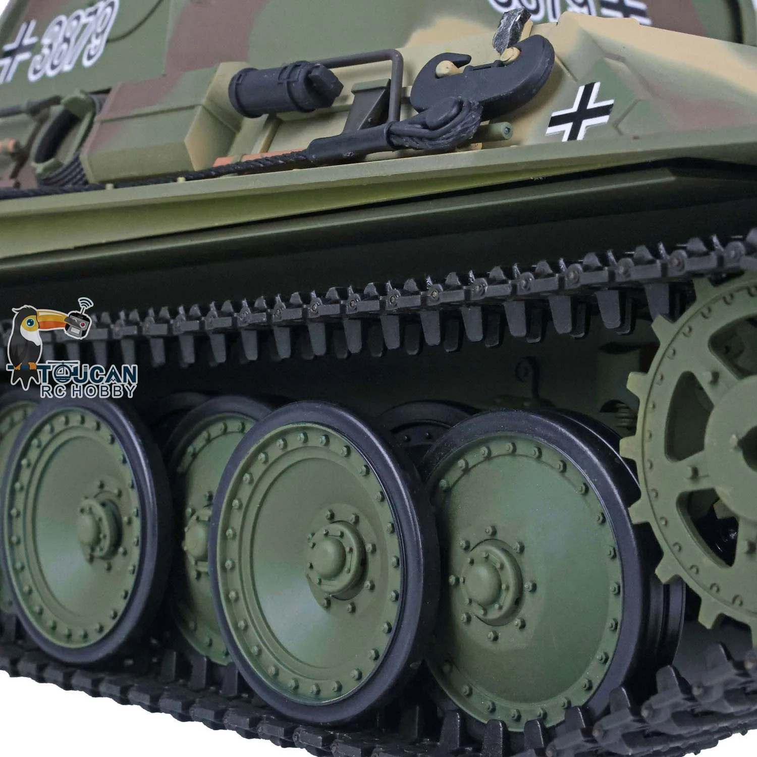 Zabawki dla dzieci Heng Long Model czołgu RC w skali 1/16 3879 7.0 Plastikowy niemiecki czołg Panther G RTR 360 °   Wirnik TH17486-SMT5