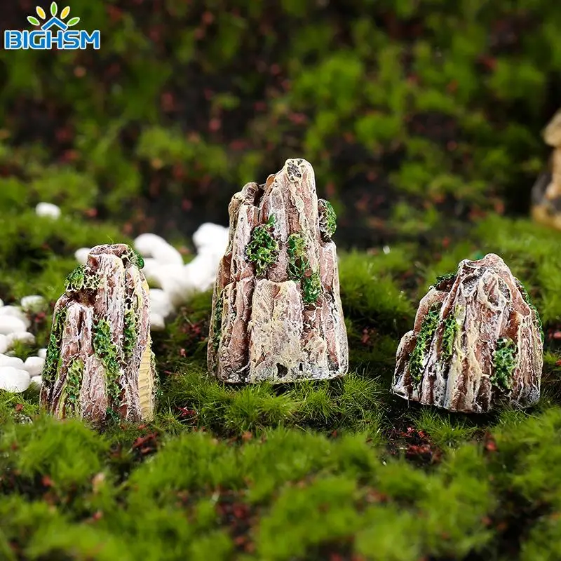 جبل صغير مصغرة وهمية حجر الاصطناعي تل اللعب بونساي الحلي الجنية إكسسوارات الحديقة ديكور المنزل Supplies بها بنفسك لوازم