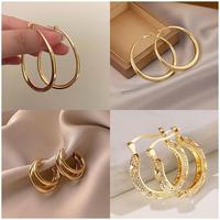 2PC Elegant Water Drop Earrings -18K Gold Plated Copper Jewelry, Suitable for Women - Minimalist Design for Daily Wear-8815