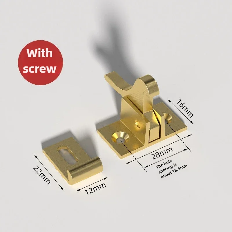 Bird Shaped Buckle 28*15mm Door Window Compact Brass Spring Latch Lock Retro Cabinet Elbow Buckle Low Noise Home Hardware 1 Set