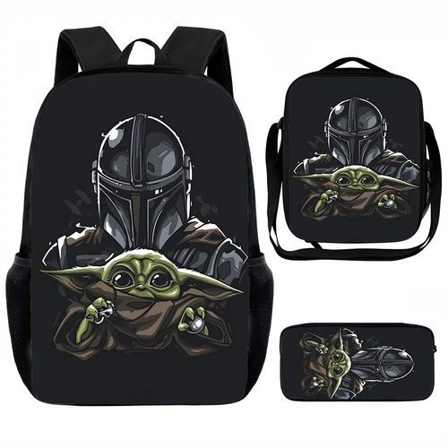 Mochila escolar infantil Movie S-star W-wars con bolsas para el almuerzo, bolsas para lápices, mochilas escolares para niños y niñas, el mejor regalo
