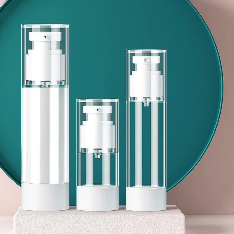 15/30/50/80/100ml Vacuum Lotion Spray Bottle Travel Portable Refillable Bottles Clear Airless Cosmetic Cream Pump Bottle