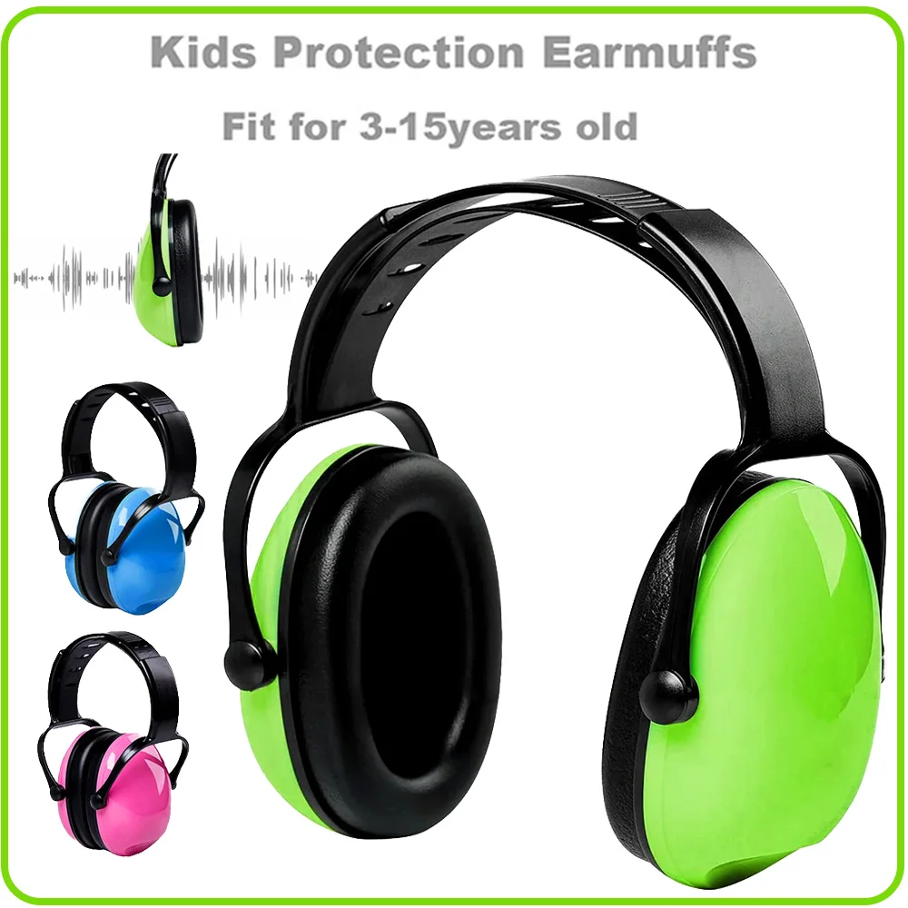 K50 Noise Reduction Earmuffs 3-15 Years Old Child Hearing Protection Earmuffs Adjustable Headband