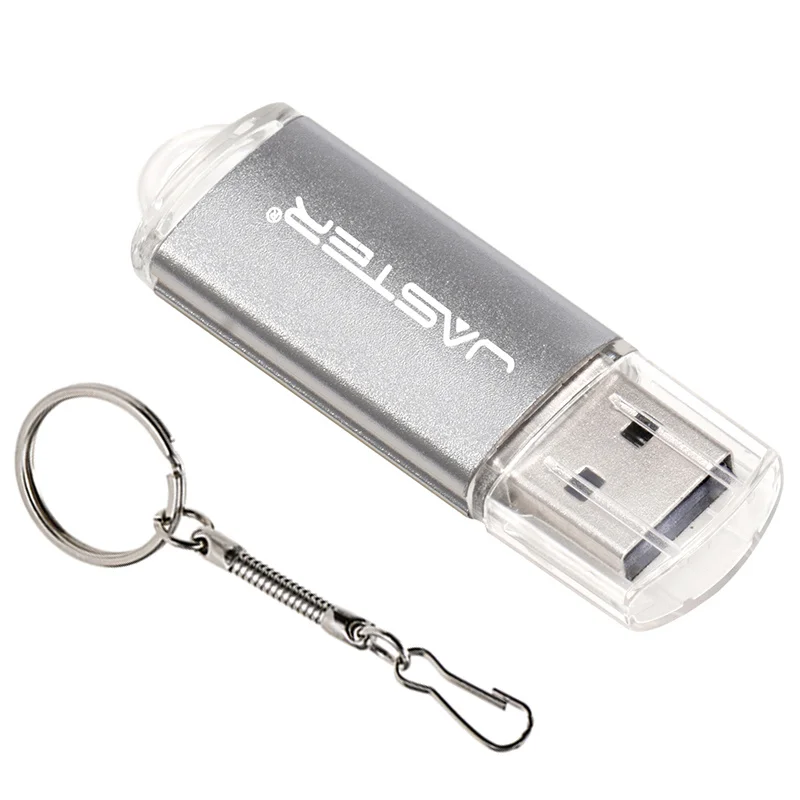 JASTER Hoge snelheid USB 2.0 Flash Drive Mini plastic pendrive 128M 4GB 16GB 32GB 64GB 128GB Met sleutelhanger Memory stick Pen Drive