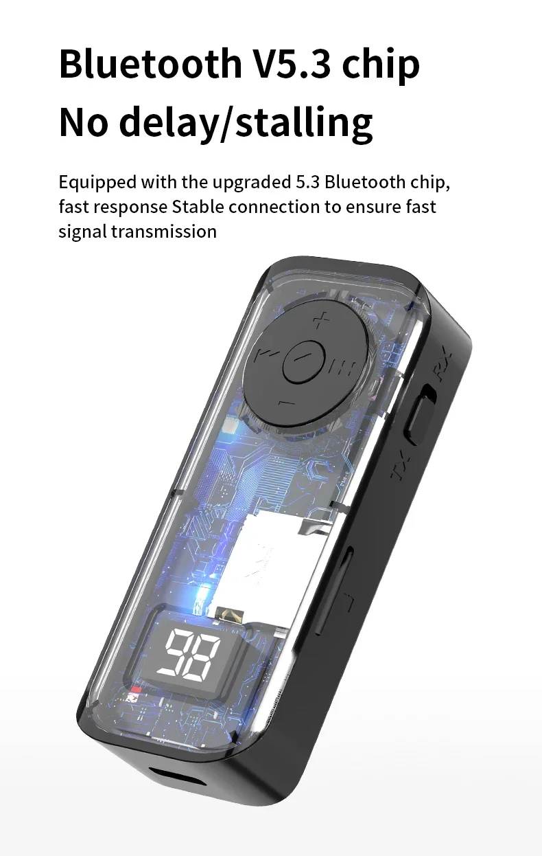 Auto Bluetooth 5,3 Audio Sender Empfänger 3,5mm Buchse mit drahtlosem PC Kopfhörer Stereo Wireless Adapter für TV-Flugzeuge verkabelt – Detail 15