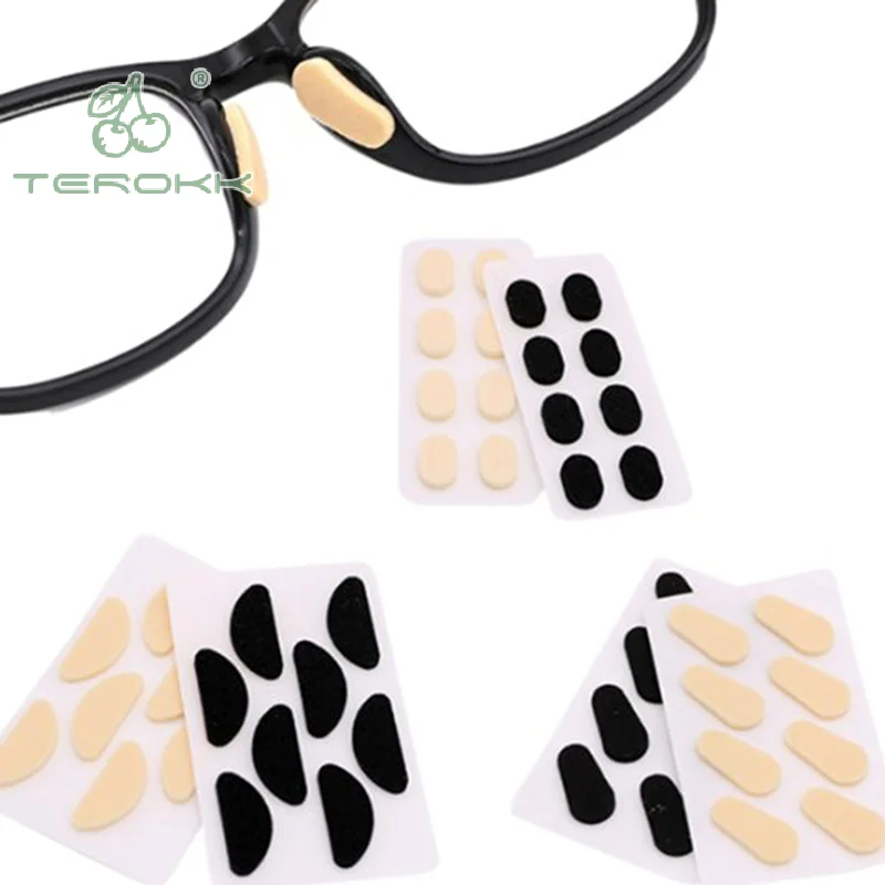 80Pcs Soft Anti-slip Glasses Nose Pads Patch EVA Foam Adhesive Sweat Absorb Sponge Nose Pads Bridge Eyeglasses Pressure Stickers