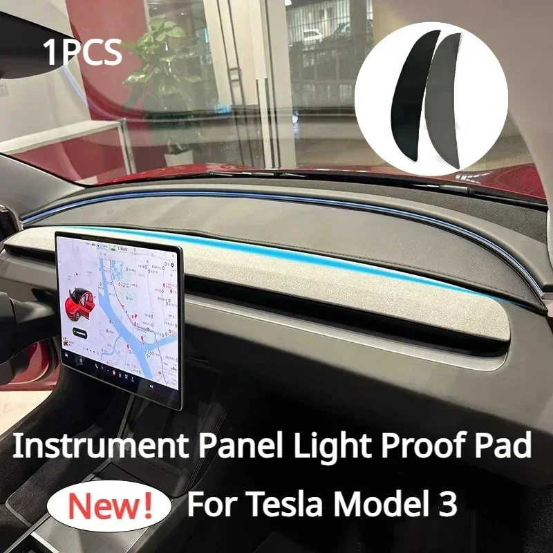 For 2024 Tesla New Model 3 Highland Dashboard Mat Cover Light Proof Pad Sunshade Protector Anti-UV Dash Mat Sun-shading Non-slip