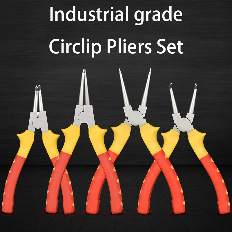 

7-inch buckle clamp set, inner/outer, straight/curved claw spring loaded clamp, used for disassembler fixing, hose, gasket