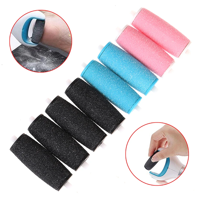 8Pcs Coarse Replacement Refill Roller Head Electric Pedicure Foot File Tool Diamond Crystals Roller Heads