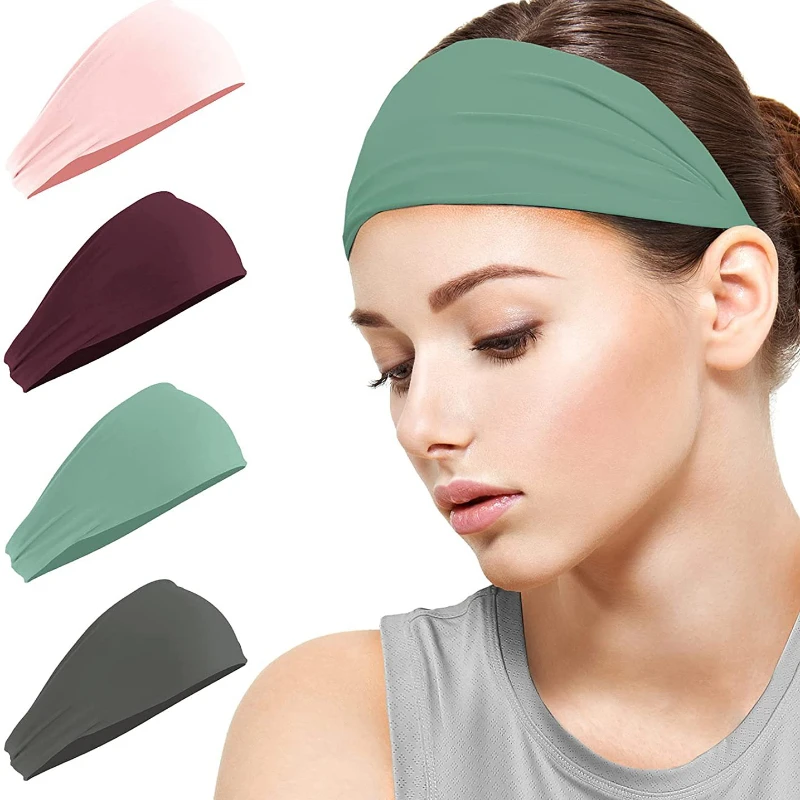 Material Hairband with Wide Edge Women's Face Wash Makeup Bandeau Headband Sweatband Sports Yoga Headband