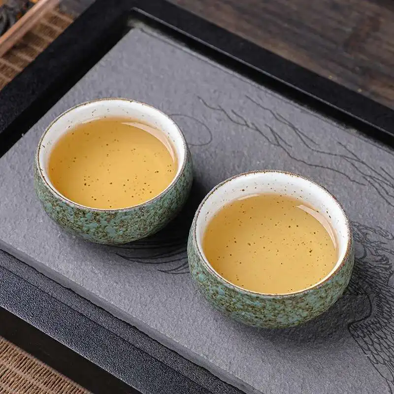 

Маленькая чайная чашка с грубой керамикой в японском стиле, Master Cup, одинарная чашка, керамический чайный сервиз кунг-фу с трансформируемой печью, чашка для дегустации чая,