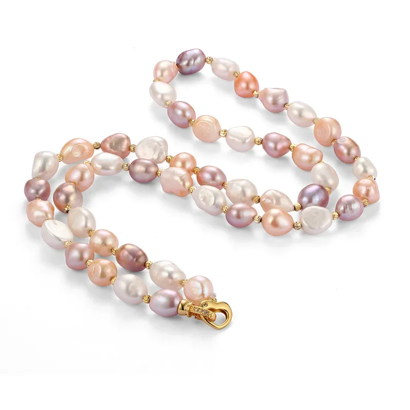 HENGSHENG 9-10MM natural freshwater pearl necklace&bracelet sets. Fine Jewelry Set Baroque Pearl Jewelry For Women Jewelry Gift