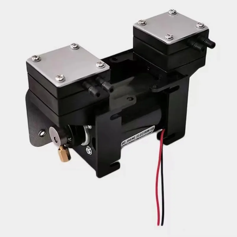12V/220V High Positive Negative Pressure Vacuum Pump Large  Beauty Instrument Mute Double Head Diaphragm Pump Micro Air Pump