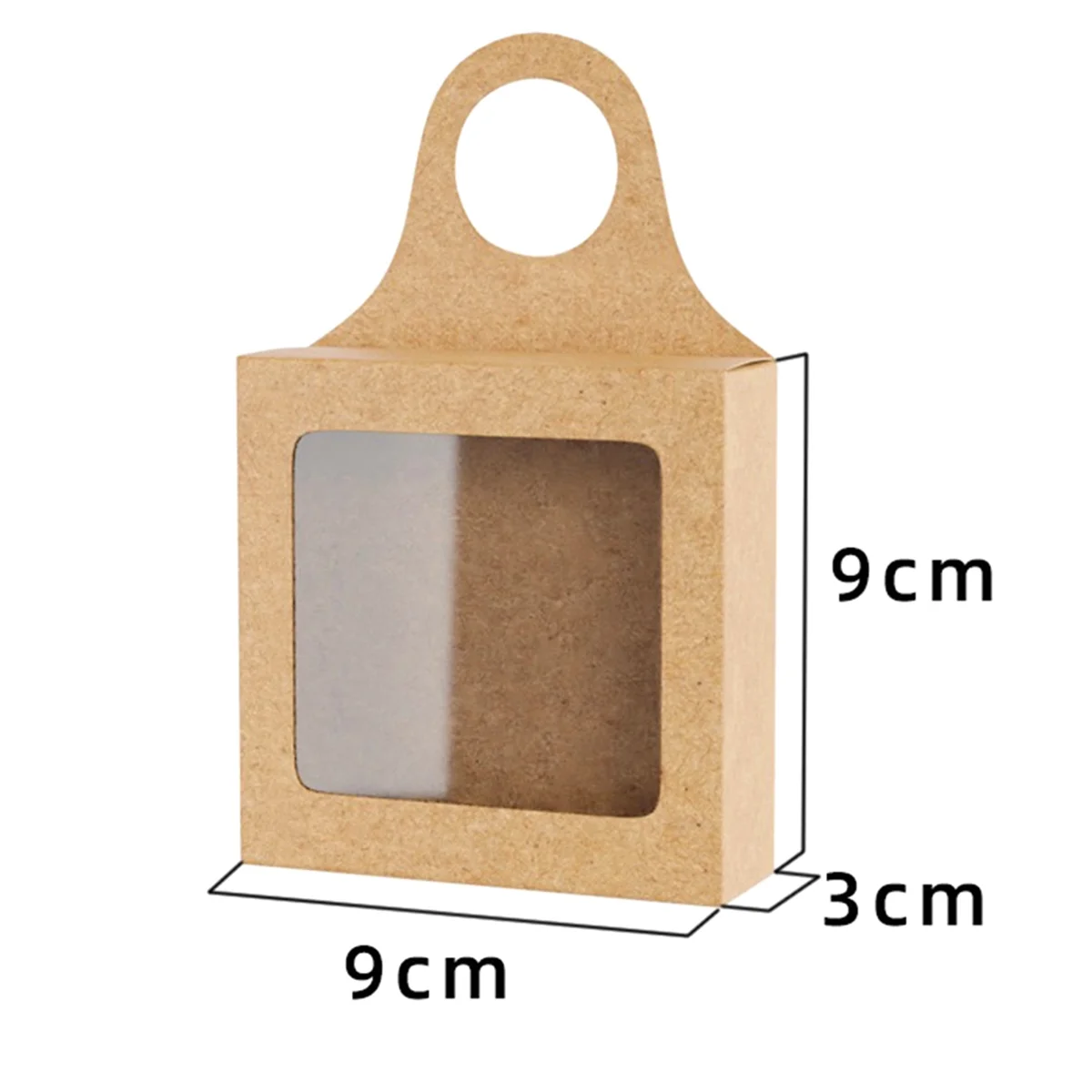 50Pcs Kraft Paper Wine Bottle Box with Window Foldable Wine Candy Boxes for Christmas Wedding Party Wine Accessory Sets