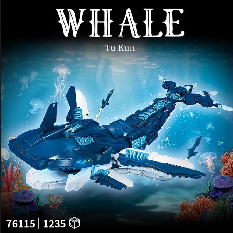 

1235PCS Science Fiction Film Shark Building Blocks Adventure Architecture Modular Building Block Assembly Model Kit Adults Gifts