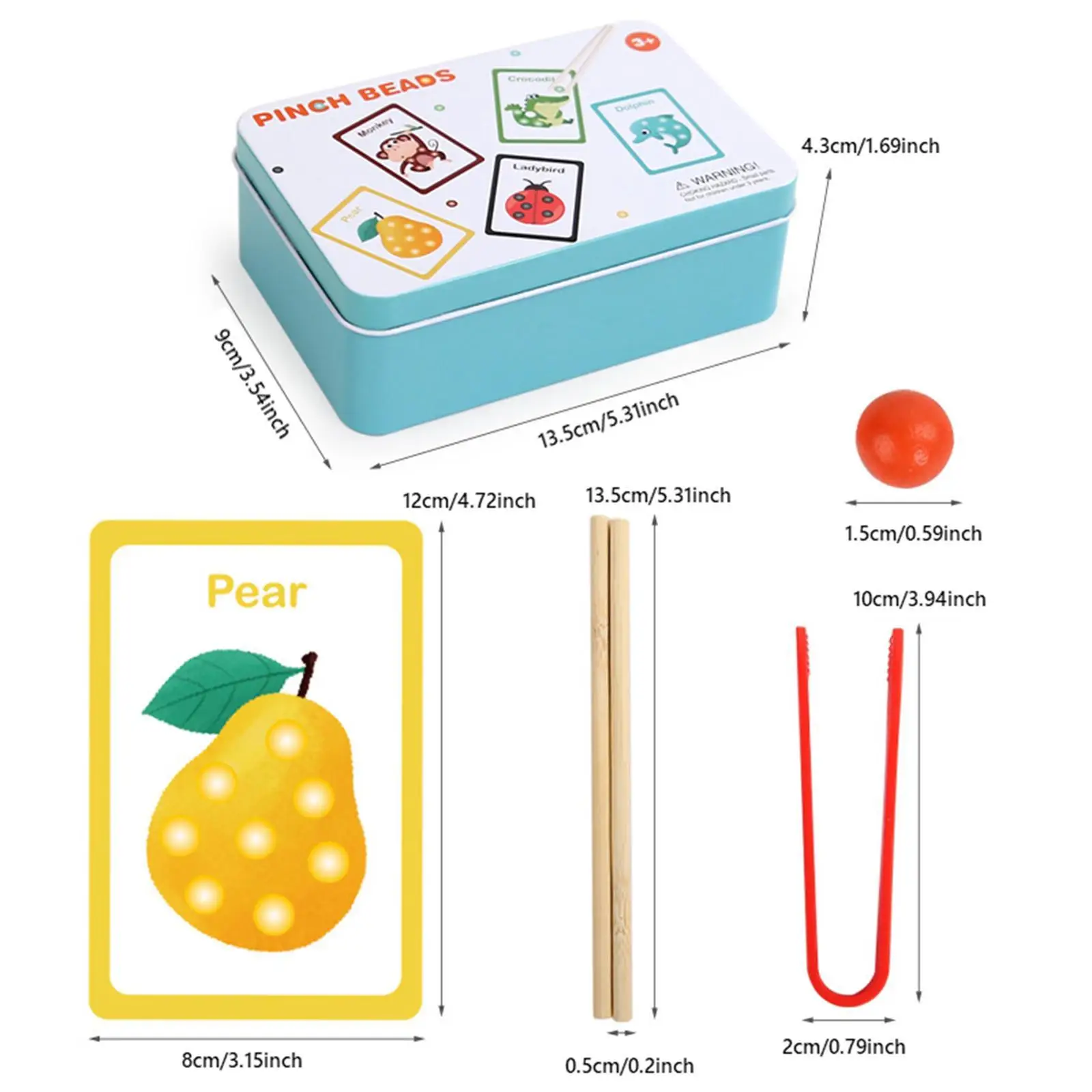 Clip Bead Matching Game Kleursorteerspeelgoed voor kinderen, jongens en meisjes, thuisschool