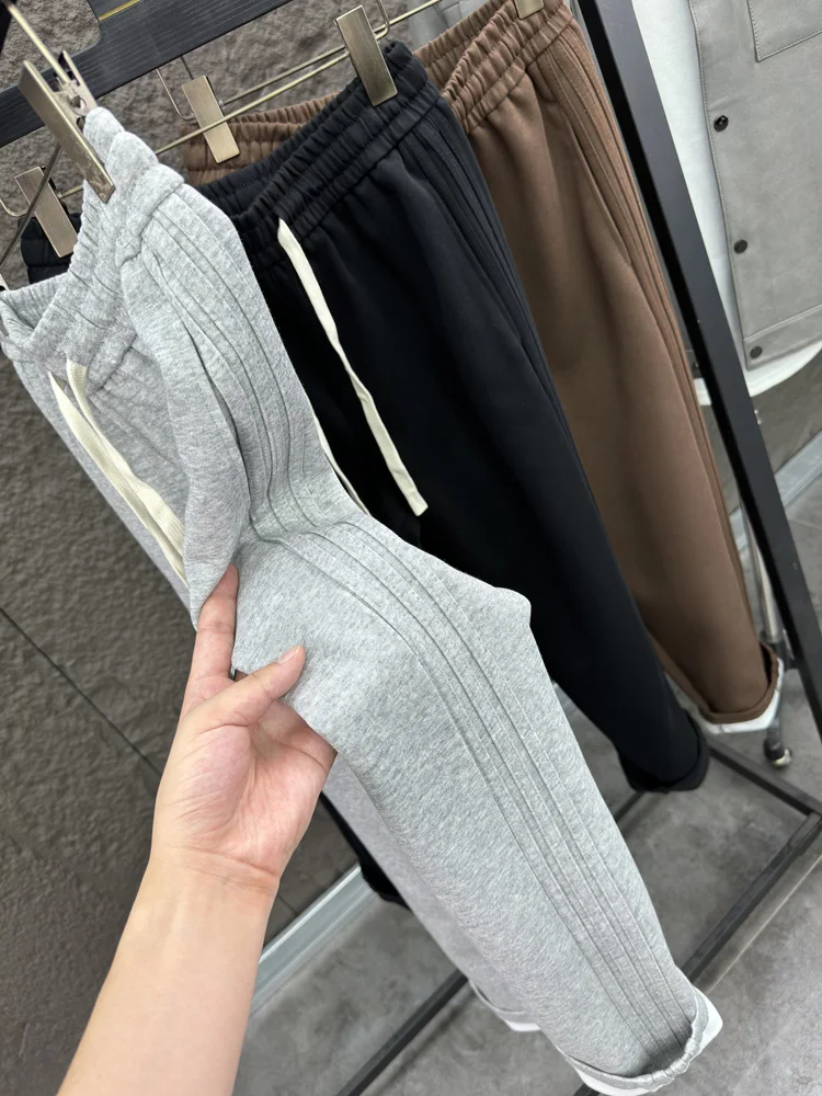 Svip Sli واسعة الساق مستقيم قطع السراويل الخريف الشتاء Faion مريحة ثي الدافئة عارضة الرجال Sweatpants #3