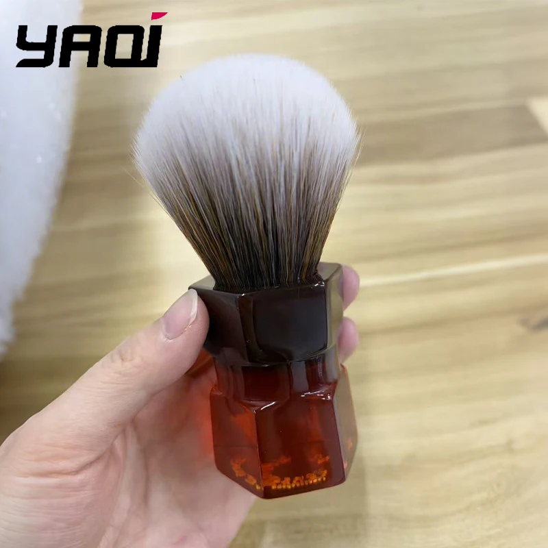 2026 New Arrival！Mens Shaving Brush YAQI 24mm Moka Express Synthetic Hair Barbe For Boyfriend's Gift
