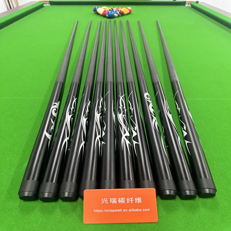 

Легкий кий из карбона 11,8 мм/12,4 мм, с индивидуальным логотипом, 3K Twill, глянцевый, для бильярда, 1474 мм