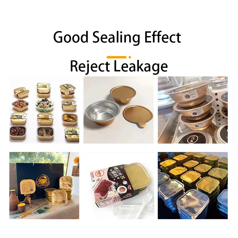 Portable Semi-Automatic Paper Plastic Yogurt Cup Tray Box Container Packing Sealing Machine for Plastics Packages