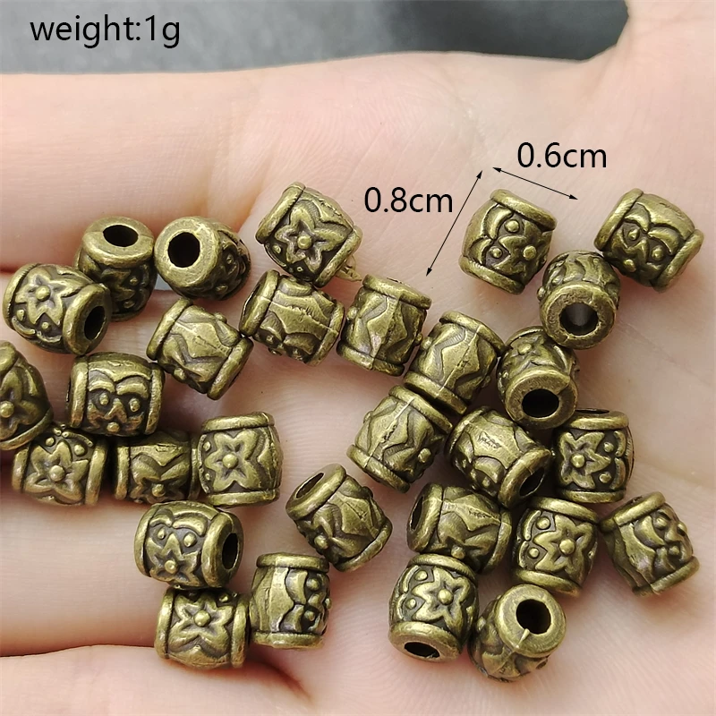 Popular Uneven Perforated Oval Spacer Bead Charm 3 Colors Women\'s Bracelet Making Jewelry Gasket Accessories Wholesale 20/30pcs