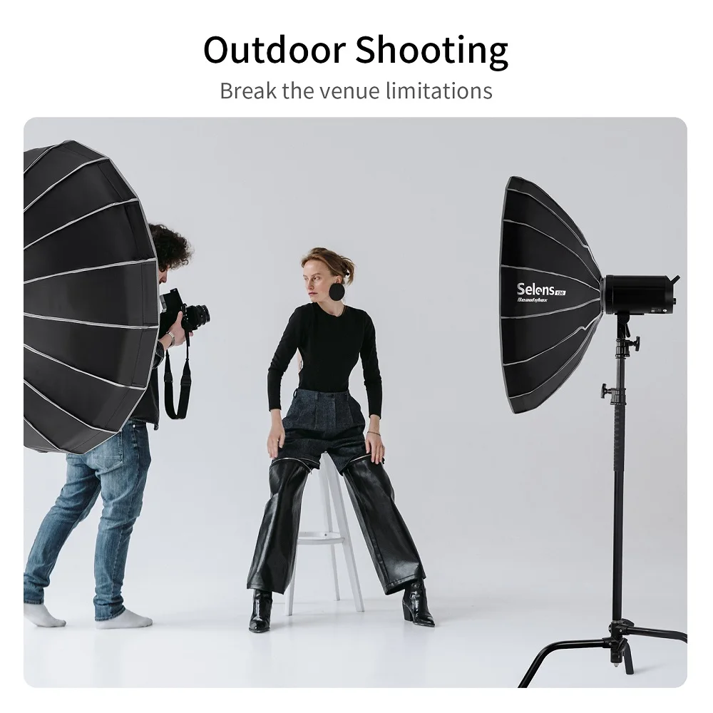 Selens Portable Softbox  Lighting Kit 65cm 85cm 120cm Foldable Radome softbox Photo Studio Kits Photography Accessories софтбокс