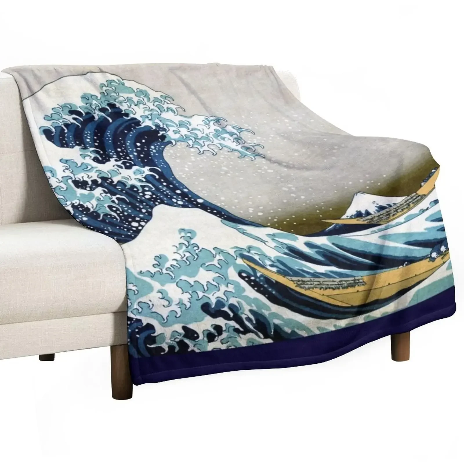 

The great wave, famous Japanese artwork Throw Blanket christmas gifts valentine gift ideas manga Soft Plaid Blankets