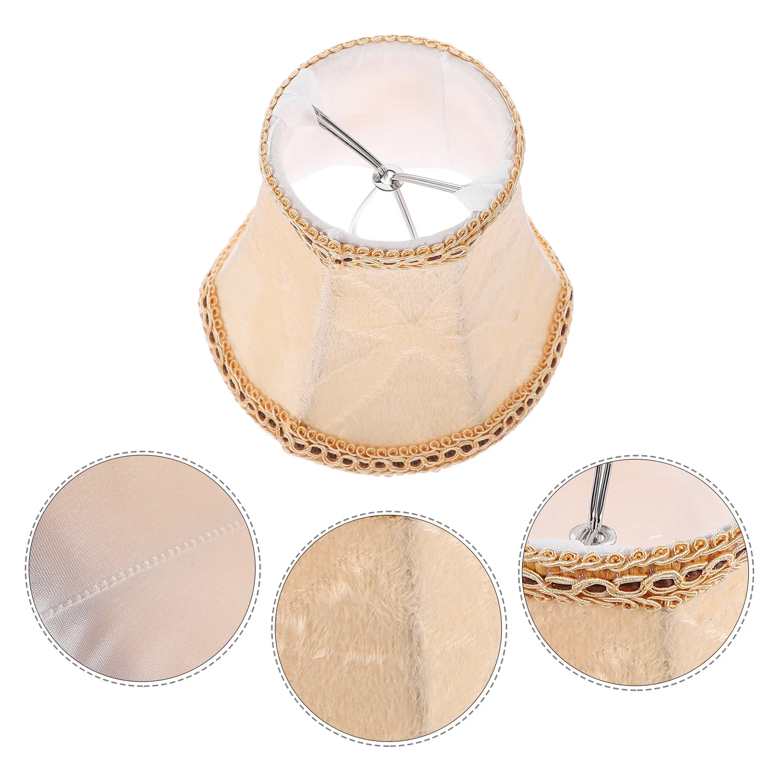 

1 шт. тканевый абажур для настольной лампы, абрикосовый, стильный, тканевый чехол для светильника, домашний светильник для спальни, романтический, теплый свет