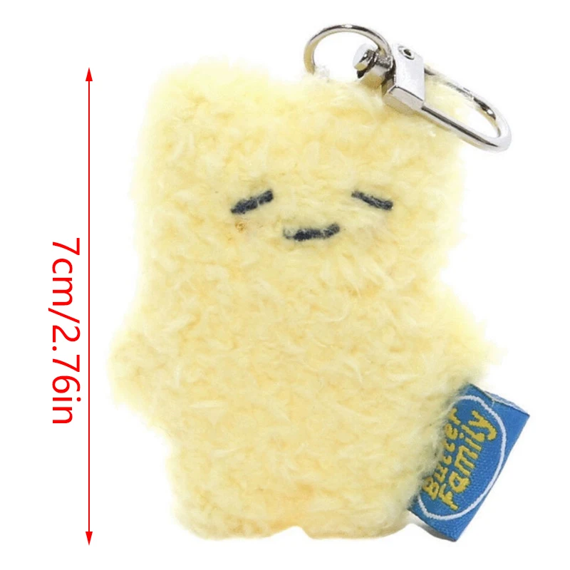 7cm Butter Rabbit Cut Plush Keychain Anime Plush Toy Stuffed Animals Soft Plush Children Gifts Bag Pendant Accessories