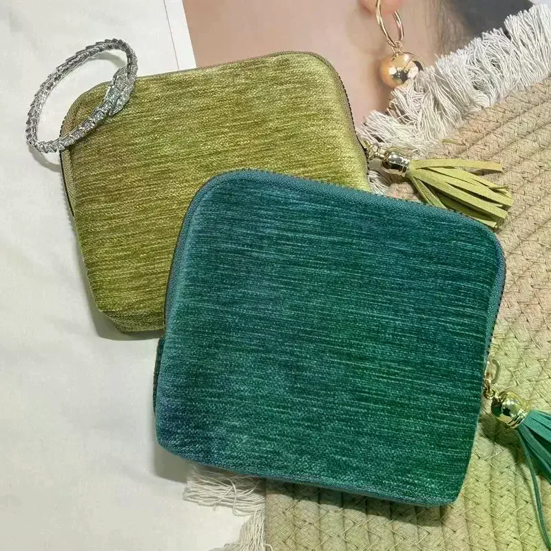 

5-Layer Storage Bag Velvet Jewelry Pouch Bags For Watch Bracelet Rings Earring Portable Travel Jewelry Case