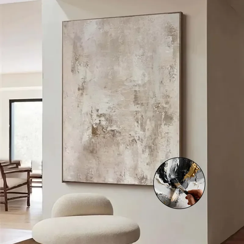 for  Luxury Home Decoration Wall Art Still Life Abstract Texture Earth Tone Hand Painted  Painting Canvas Modern Large