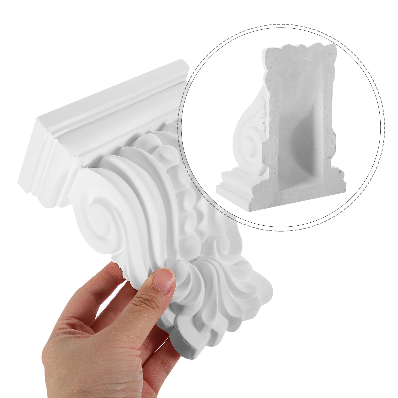 

Roman Capital Decoration Corbels Vintage Corners Rustic Pu Material European Style Carving Home Decor