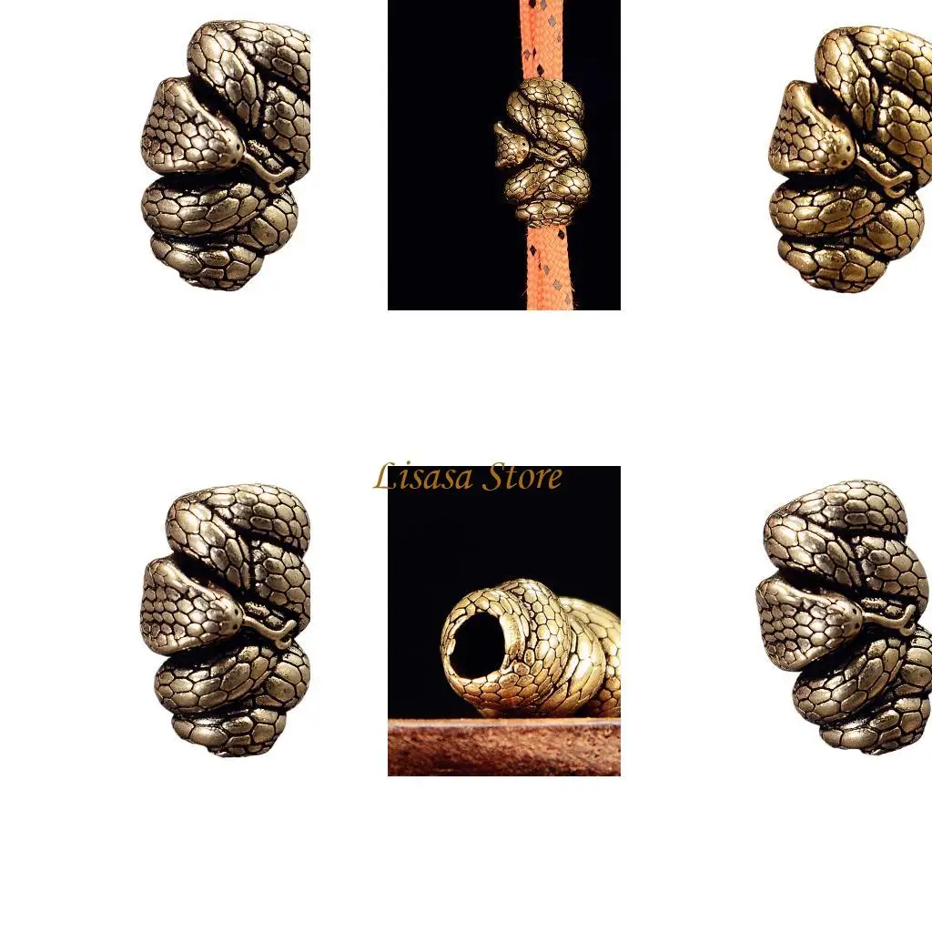 

M6CC Metal Snake Design Beads Paracord Bead for Jewelry and Paracord Enthusiasts