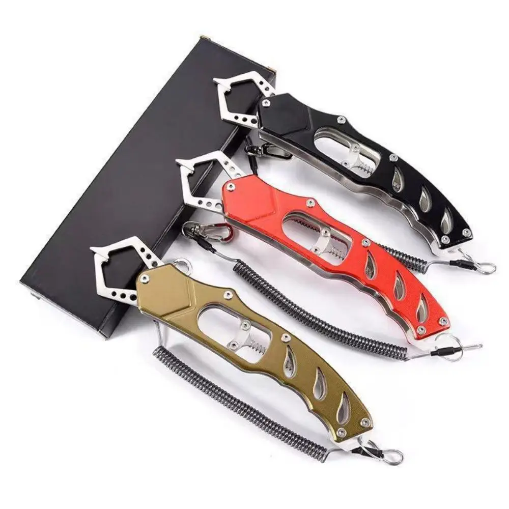 Aluminum Alloy Metal Fishing Tongs Gripper Comfortable Grip Strong Locking Fish Nose Pliers Multifunction Catch Fish