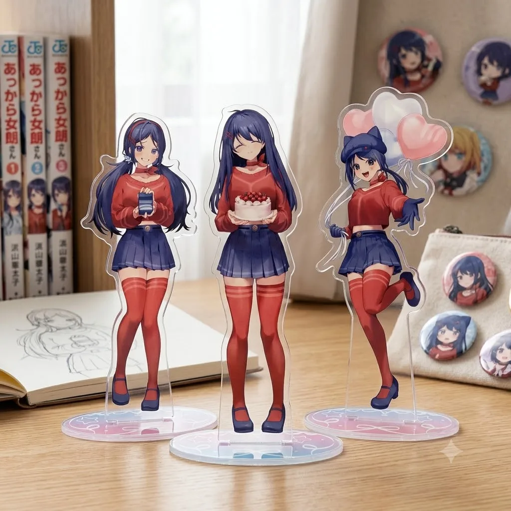 Image of Anime MiSide Acryl-Standfigur Desktop-Dekoration Sammlerstück Ornament Cartoon-Charakter-Modell Geschenk für Fans Schlüsselanhänger
