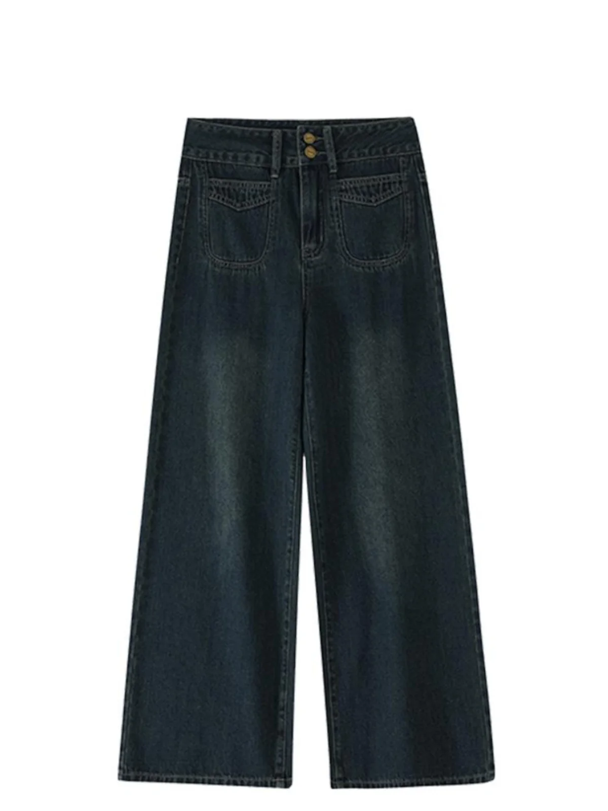 

Джинсы женские с высокой талией, широкие штанины, свободного кроя, стройнящие, для фигуры «груша», весна-осень, новинка, большие размеры, прямые...